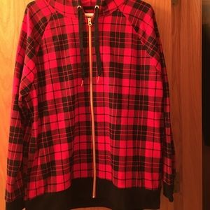 Victoria’s Secret Plaid Hoodie. New. Sz Large.